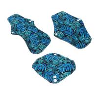 VERDANVERSE 3pcs Washable Menstrual Pads Bamboo Charcoal Reusable Sanitary Pads for Women Nursing Menstrual Use Portable Comfortable Touch