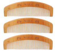 VERDANVERSE 3pcs Wooden Anti-static Combs for Hair and Scalp, Lightweight and Wear Resistant, Portable Hair Styling Combs for Home and Dorm Use