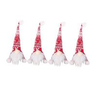 VERDANVERSE 4 Pcs Festive Xmas Wine Bottle Covers Creative Cloth Sleeves Bar Ornaments Lovely Red Wine Decorations for Holiday Table Adornments