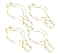 VERDANVERSE 4 Pcs Mason Jar Lid Closure Wire Locking Replacement Clips Stainless Steel Gold Finish Airtight Seal Canning Accessories for Wide Mouth Glass Storage