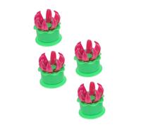 VERDANVERSE 4 Pcs Red Steam Bun Making Mold Pastry Dumpling Makers Cooking Tools for Home Kitchen Easy Use Creative Design