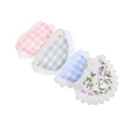 VERDANVERSE 4PCS Adjustable Small Pet Bandana Soft Christmas Parrot and Hamster Bibs Breathable Collar Scarves for Guinea Pig Rabbit and Small Animals Festive Costume Accessories