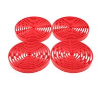 VERDANVERSE 4pcs Aquarium Filter Divider Tray Plastic Grid with Vibration Isolation Ring Noise Reduction Fish Tank Bottom Isolation Board Filtration Accessories for Quiet Aquariums