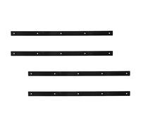 VERDANVERSE 4pcs Black Plastic Grind Rail for Skateboard with Shock Absorption and Easy Installation Vibrant and Eyecatching Rib Bones Skateboard Rails for Deck Protection