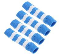 VERDANVERSE 4pcs Blue Elastic Knitted Dog Elbow Protector Sleeves Breathable Leg Warmers for Front and Back Legs for Injury Protection and Warmth Reusable Pet Socks for Small Breeds
