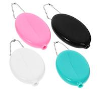 VERDANVERSE 4pcs Coin Pouch Small Purse Bag for Money PVC Coin Holders Chain for Women Men