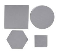 VERDANVERSE 4pcs Cube Photography Props Set, White Geometric Foam Shapes 5x5x5cm Cube, 10x10x4cm Rectangular, 10x3cm Cylinder, 9x2cm Hexagonal, Decorative Photo Background for Jewelry and