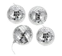VERDANVERSE 4pcs Disco Ball Ornament Small Glass Reflective Sphere Mirror Balls Party Decorations for Party Table Decorations Showcase Adornment