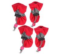 VERDANVERSE 4pcs Dog Booties Slip Outdoor Pet Footwear for Rainy Days Easy to Wear Foot Protectors for Dogs Keeps Paws Dry and Clean