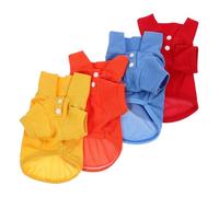 VERDANVERSE 4pcs Dog T-shirts Breathable Pet Apparel Comfortable Summer Outfits for Puppies with Bright Colors Easy to Wear for Festivals Parties and Daily Use