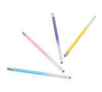 VERDANVERSE 4pcs Dual-function Capacitive Stylus Pens with Silver Fiber Cloth and Writing for Phones Tablets and Education Devices Ergonomic Grip for Accurate Drawing and