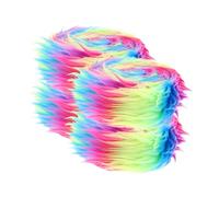 VERDANVERSE 4pcs Fluffy Fuzzy Craft Strips for Gnomes Beard Santa Claus Masks DIY Costume Accessories for Themed Parties Celebrations