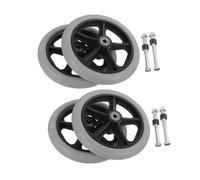 VERDANVERSE 4pcs Front Wheelchair Caster Wheels Slip Solid Flat Tires with Swivel Rotation Walker Replacement Parts for Wheelchairs Rollators and Walkers