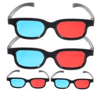 VERDANVERSE 4pcs Glasses for Movies and Tv Plastic Eyewear for Projectors and Smartphones Enhanced Viewing Experience Distortion Design for Movie Nights