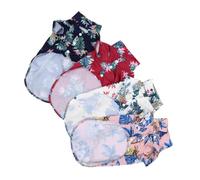VERDANVERSE 4pcs Hawaiian Dog Shirt Lightweight Breathable Polyester Pet Blouse with Pineapple Print for Summer Vacation Party Beach Wear in Pink Burgundy Xxl