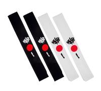 VERDANVERSE 4pcs Japanese Samurai Headbands for Karate Training and Cooking, Tie-on Cotton Headwraps Sweat-absorbent Bandana Set with White and Blue for Martial Arts and Kitchen Use