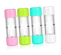 VERDANVERSE 4pcs Mini Travel Rgp Hard Lens Case Protective Box for Lens Storage Practical and Design for Daily Contact Lenses Care