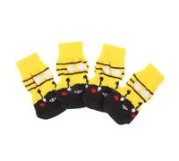 VERDANVERSE 4pcs Non-slip Pet Socks for Dogs Cotton Socks for Dogs Like Poodles and Shih Tzus Wear-resistant for Indoor and Outdoor Use Breathable Paw Protectors for Winter