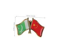 VERDANVERSE 4pcs Pakistan China Friendship Brooches Metal Enamel Pins Patriotic Lapel Badges for Men Women Business Meetings Parties Everyday Wear