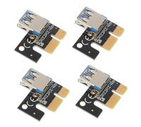 VERDANVERSE 4pcs Pci E to Riser Cards USB Mining Adapter Converters with Stable Voltage Protection Non Deformable Design for Efficient Data Transmission