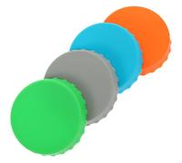 VERDANVERSE 4Pcs Reusable Soda Can Sealing Lids Multi Color Silicone Covers Leakproof Airtight Ring Pull Can Caps for Opened Beverage Protection