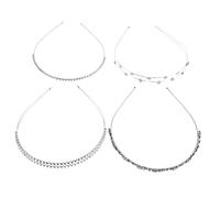 VERDANVERSE 4pcs Rhinestone Bridal Headband Elegant Hair Accessories for Women Simple Minimalist Wedding Headpiece for Brides Comfortable Lightweight Design