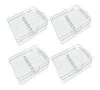 VERDANVERSE 4Pcs Small Electric Toothbrush Head Storage Case Compatible with Compact Travel Holder for Outdoor and Business Use