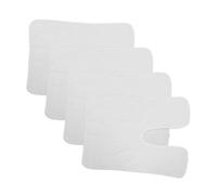 VERDANVERSE 4pcs Split Design Facial Towels for Estheticians, Soft Coral Fleece Washcloths for Spa, Professional Mask Removing and Cleansing, White Towels for Facial Steamer and Skin Care