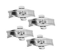 VERDANVERSE 4pcs Steel Butterfly Watch Clasp Buckle Secure Deployment Buckle Replacement for Men Women Wristwatch Repair Closure