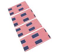 VERDANVERSE 4pcs Wide Soccer Headbands for Women with Patriotic National Flag Patterns, Lightweight Polyester Material, Adjustable Fit for Game Day and Intense Sports Activities