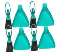 VERDANVERSE 4sets Mini Broom Dustpan Set Soft Broom Cleaning Kit for Home Desktop Pet Hair Sky-Blue