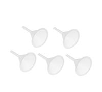 VERDANVERSE 5 Pcs Clear White Plastic Funnels with No Mess Guard Multipurpose Laboratory and Automotive Fluid Transfer Funnels for Oil Gas Transmission Power Steering Fluids