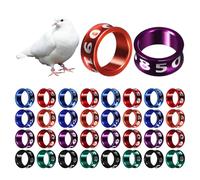 VERDANVERSE 50 Pcs Pigeon Leg Bands Bright Colored Bird Rings with Markings for Easy Identification Compact and Convenient Chicken Foot Circles for Parrots and Poultry Use Random Color