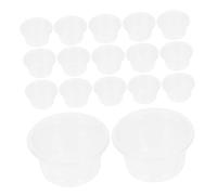 VERDANVERSE 50pcs Clear Plastic Reptile Water Bowls Stable No-spill Feeding Dish with Transparent Design for Geckos Lizards Frogs Jumping Spiders and Small Exotic Pets