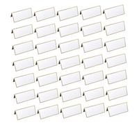 VERDANVERSE 50Pcs Delicate Gold-Edged Reserved Place Cards for Weddings Parties Banquets Multi-Function Table Signs with Chic Design and Premium Paper Material