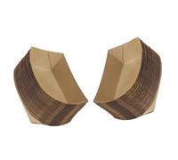 VERDANVERSE 50Pcs Kraft Paper Fried Snack Paper Tray Party Supplies French Fries Holder for Popcorn Nuts and Snacks Food-Grade for Festivals and Events