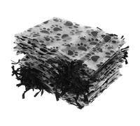 VERDANVERSE 50pcs Paw Print Organza Bags with Drawstring Closure for Jewelry Dog and Party Favors Versatile Transparent Storage for Weddings and Birthdays