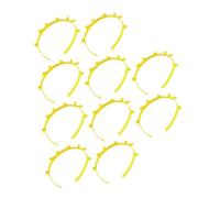VERDANVERSE 50pcs Yellow Glow Stick Hairband Party Accessory Lightweight Plastic Headband with Lovely Design, Easy to Wear for New Year's Eve and Festivals
