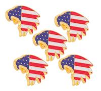 VERDANVERSE 5pcs Alloy Independence Day Brooch Pins with American Flag and Bald Eagle Design, Small Metal US Flag Lapel Pins for Patriotic Celebration, Veterans, and Holiday Accessories