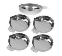 VERDANVERSE 5pcs Digital Scale Weighing Pan Electronic Scale Pans Coffee Bean Weighing Tray Reusable Scale Trays Mini Rhinestones Scale Pan Digital Scale Pan Weigh Pans Silver Stainless Steel