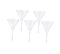 VERDANVERSE 5pcs Glass Chemistry Feeding Funnels Thick Solid Triangle Design High Temperature Resistant Laboratory Analytical Tool for Liquid and Solid Transfer