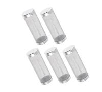 VERDANVERSE 5pcs Stainless Steel Aquarium Filter Intake Guard Cylinder Mesh Screen with Inner Diameter for Fish Tank Mesh Protector Suitable for Fry and Shrimp Filtration