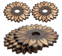 VERDANVERSE 5pcs Wooden Crystal Sphere Holder Stands with Stable Support and Space-saving Design, Brown Crystal Ball Display Bases for Home and Office Decoration