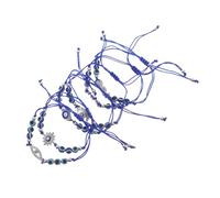 VERDANVERSE 6pcs Adjustable Evil Eye Bracelet for Women Beaded String Wristbands with Protection Charm Ergonomic Fit Prayer Jewelry for Everyday Wear and Special Celebrations