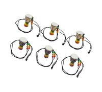 VERDANVERSE 6pcs African Drum Necklaces Handmade Djembe Drum Charms Wooden Jewelry for Teens and Adults Unique Cultural Pendant for Music Lovers for Special Occasions