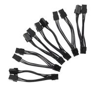 VERDANVERSE 6pcs Dual Pin to Pin Pcie Power Adapter GPU Extension Cable Compact Y Splitter for Stable Graphics Card Power Supply Space Saving Design for Mining and Gaming