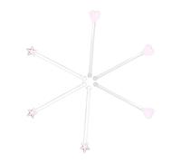 VERDANVERSE 6pcs Glass Drink Stirrers with Pink Delicate Handmade Cocktail Mixing Rods for Cocktails Desserts and Appetizers Lightweight and Compact