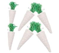 VERDANVERSE 6Pcs Natural Grass Woven Chew for Hamsters Rabbits Guinea Pigs Small Pets Teeth Grinding and Biting Sticks Wear-resistant Animal Accessories