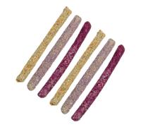 VERDANVERSE 6pcs Natural Petal Straw Sticks Hay Chews for Rabbits Small Animals Molar Chew Toys Teething Sticks Portable Treats