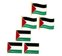 VERDANVERSE 6Pcs Palestine Flag Brooches Metal Lapel Pin for Men Stylish Flag Pins for Clothing Hats Bags Unique Show Your Support with Aesthetic Accessories
